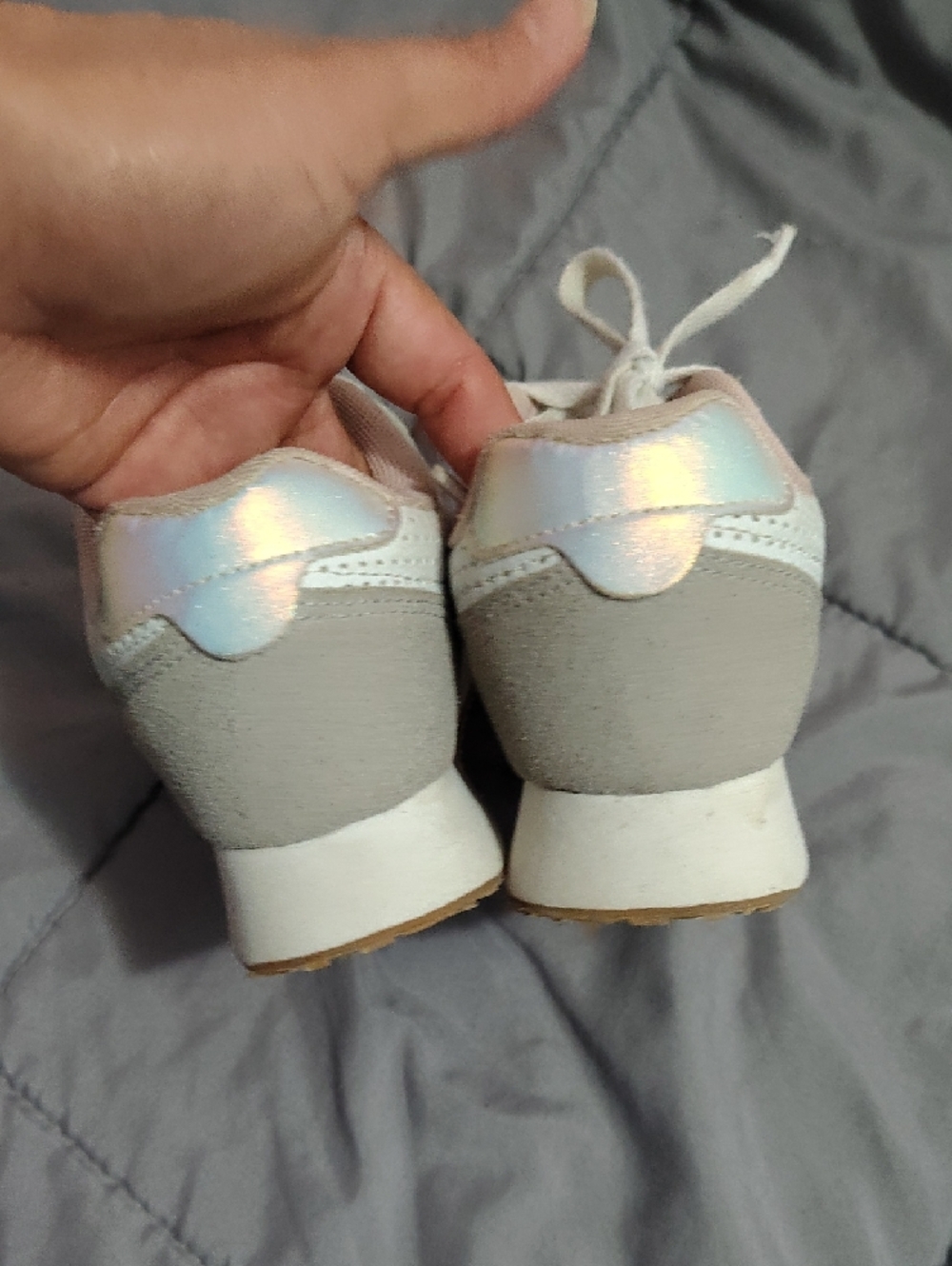 Nautica White and Light Pink Girls Athletic Sneakers - Picture 6 of 7